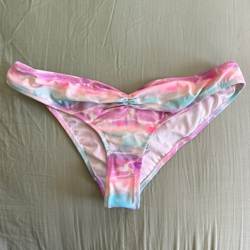 Victoria's Secret PINK Cheeky Scrunch Butt Bikini Bottoms Ombre Tie Dye